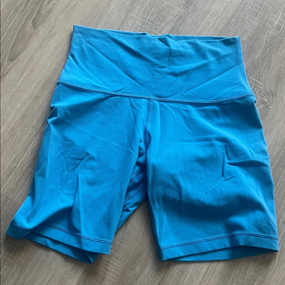 Aritzia High-Rise Bike Shorts — Turquoise Blue